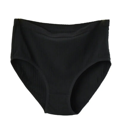 Soft High Waist Cotton Panties – Breathable Plus Size Women’s Underwear, Striped Lingerie Briefs
