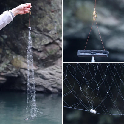 11 Size Luminous Fishing Net Trap - Mesh Design with Copper Shoal Cast for Sea Fish Tackle