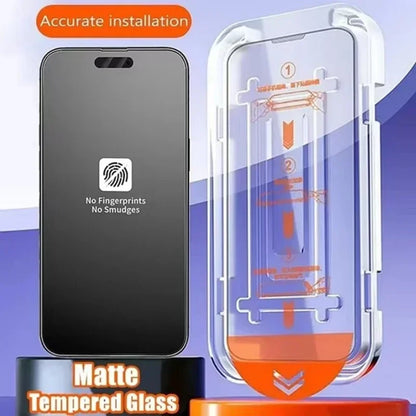 3Pcs Oleophobic Coating Screen Protector for iPhone 11-16 Pro Max, Plus, XR & XS – Dust-Free Matte Glass Installation