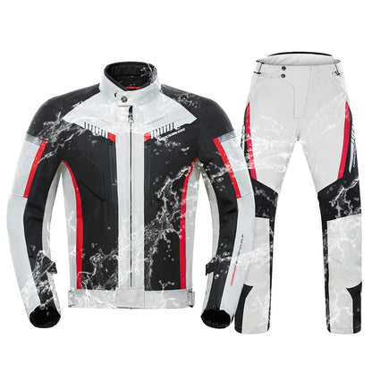 HEROBIKER Waterproof Motorcycle Jacket - Men’s Racing Riding Gear With EVA Protection Moto Pants Clothing Set
