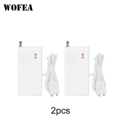 WOFEA 433MHz Wireless Water Leak Sensor – High Performance Water Leakage Detector Alarm for Home Security Alarm System Protection