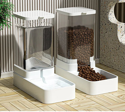 Cat & Dog Automatic Feeder with Water Dispenser – Gravity Food Storage Container