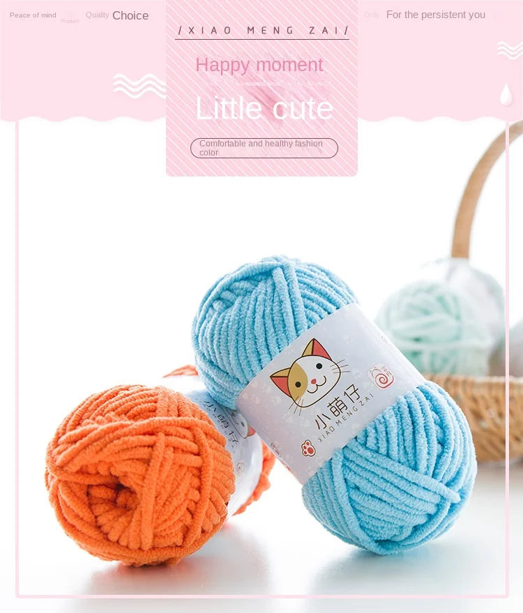 50g/Ball DIY Knitting Yarn – Soft Wool for Baby Scarf, Hat, Chunky Crochet Thread
