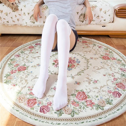Sexy Striped Thigh High Socks for Women – Long Nylon Over Knee Stockings & Leg Warmers