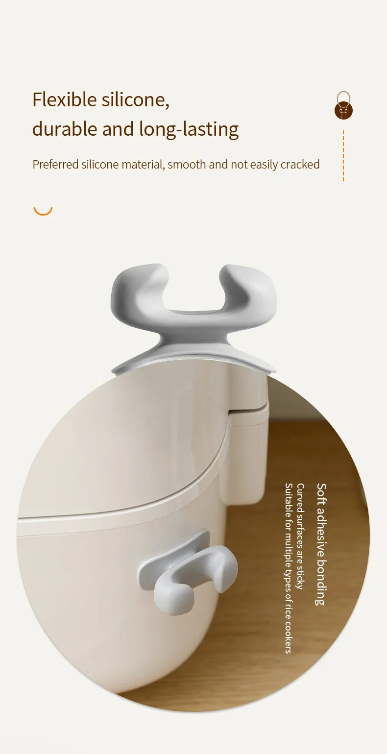 Silicone Rice Spoon Holder — Wall-Mounted Kitchen Storage Rack & Cooker Spoon Placement Shelf