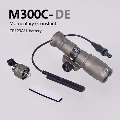 SureFire M600C/M600/M300/X300 Tactical Scout Light — Rifle Flashlight with Momentary Pressure Switch, US Warehouse
