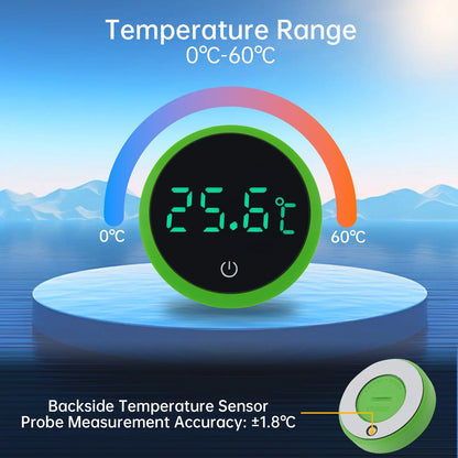 Cordless Digital Aquarium Thermometer – LED Display Fish Tank Temperature Gauge & Control