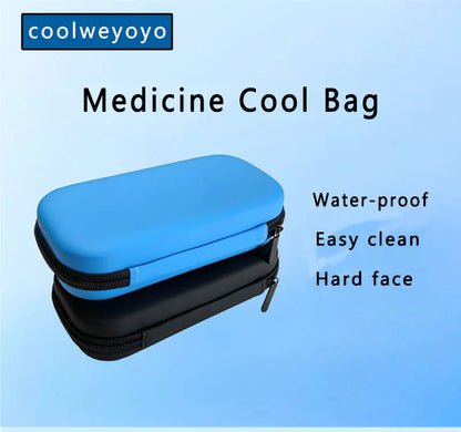 Waterproof PU Insulin Cooler Bag – Portable Insulated Diabetic Travel Case, Aluminum Foil Cooler Box & Ice Bag