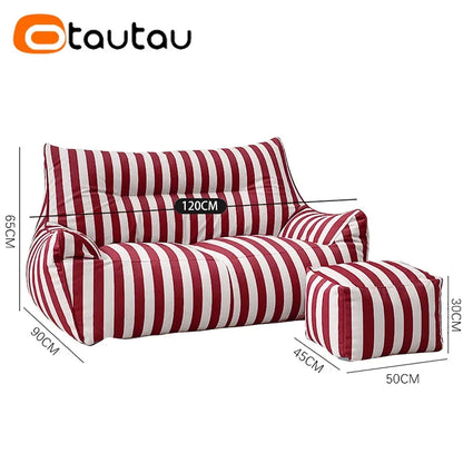 OTAUTAU 2-Seat Outdoor Bean Bag Sofa Cover - Waterproof Garden, Camping & Pool Lounger