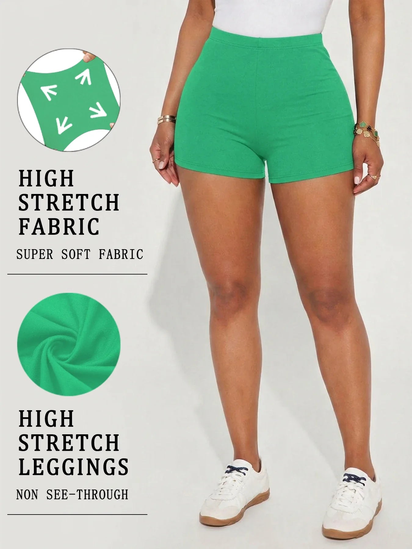 Women’s High Elasticity Biker Shorts – Super Soft Push Up Yoga, Running & Gym Fitness Activewear Shorts