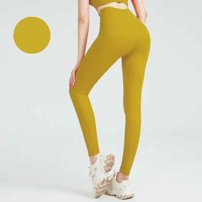 Women's High Waist Seamless Leggings - Naked Feel Push Up Yoga Pants For Fitness, Running & Gym Training
