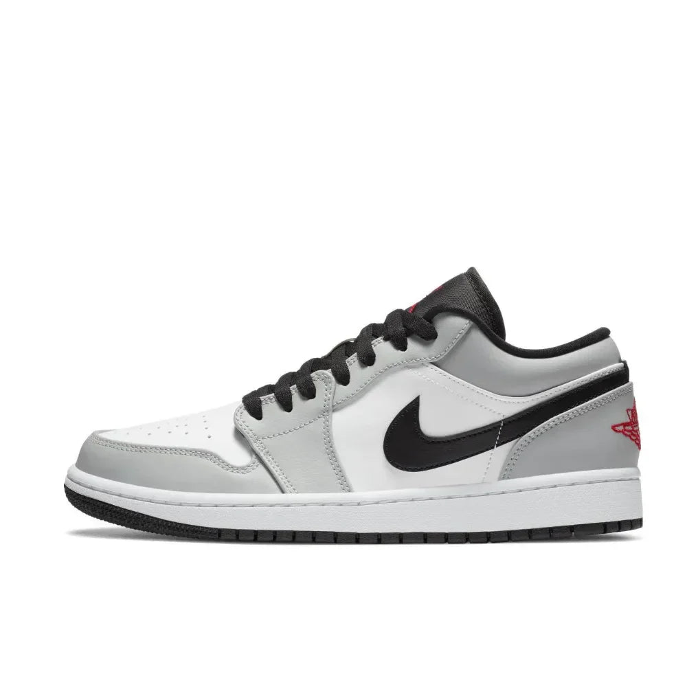 Nike Air Jordan 1 Low – Light Smoke Grey Retro Basketball Shoes | Men's Wear-Resistant, Anti-Slip Sneakers