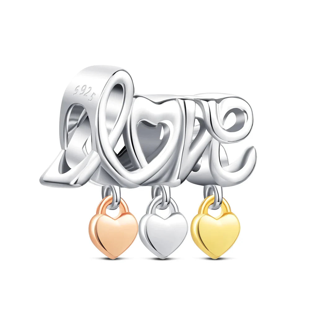 925 Sterling Silver Robot & Sea Turtle Charms Pendant — Moon Bead Bracelet Accessory, DIY Fashion Jewelry Gift for Women