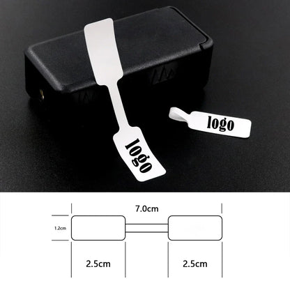 100pcs Square Head Bracelet Rings – Custom Logo Label Price Tags for Jewelry Display & Packaging Accessories Wholesale