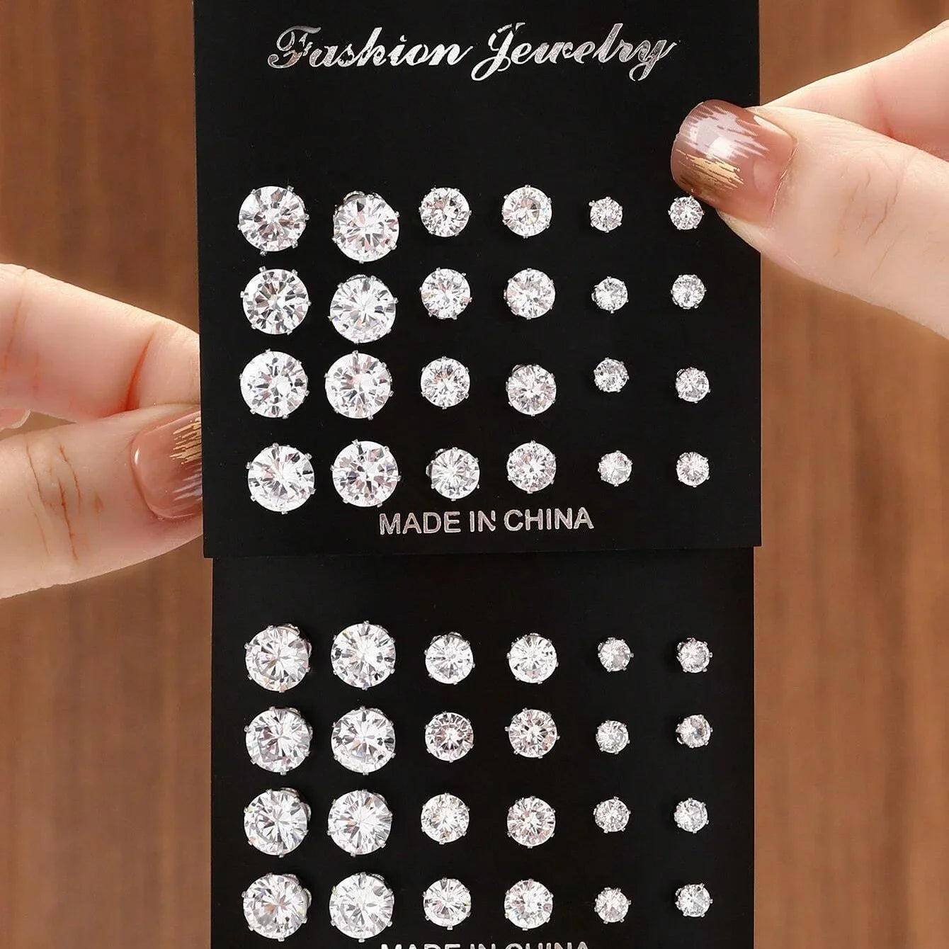 12 Pairs Luxurious Zirconia Earrings Set – Shiny Elegant Simple Stud Jewelry Gift for Parties, Couples & Daily Wear