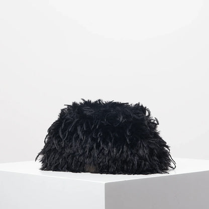 Dopamine Y2K Plush Clutch Bag – Candy-Colored Women's Clip Purse for Dinner or Party Dresses