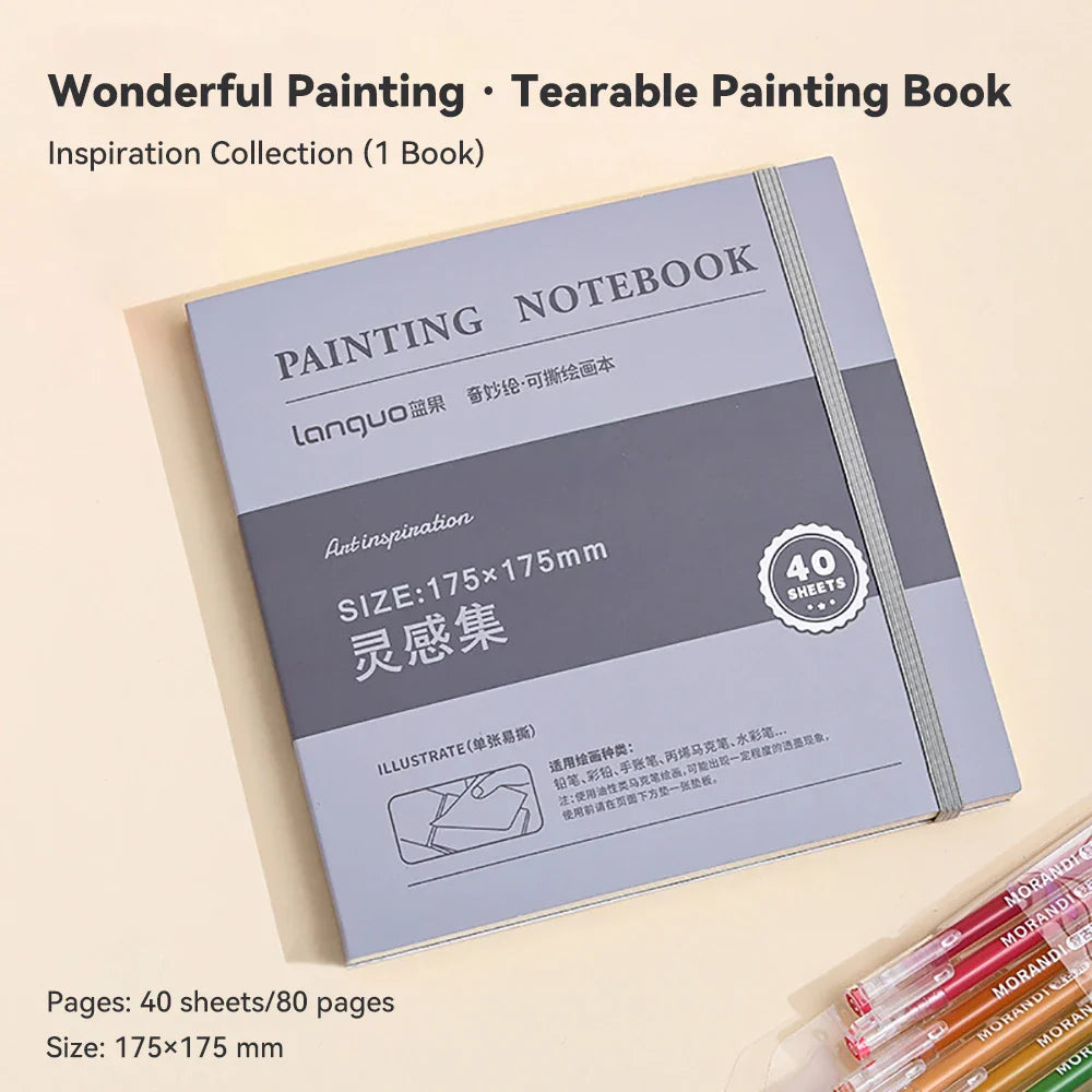 100% Cotton Mini Watercolor Paper Book – 300gsm Tearable Sketchbook Journal for Drawing & Painting