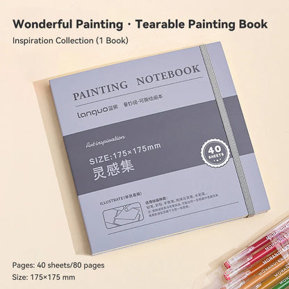 100% Cotton Mini Watercolor Paper Book – 300gsm Tearable Sketchbook Journal for Drawing & Painting