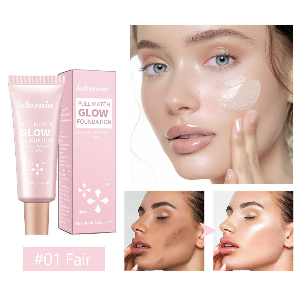 Glow Foundation Illuminator – Lightweight Glotion for Natural Radiance, Moisturizing Multi-Purpose Glow Enhancer & Highlighter