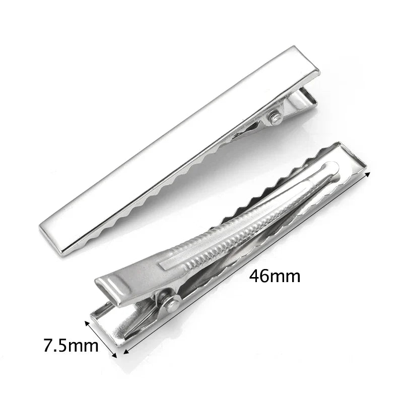 20-50PCS Metal Alligator Hair Clips – Single Prong Duckbill Curl Clips with Teeth for DIY Hair Styling Accessories