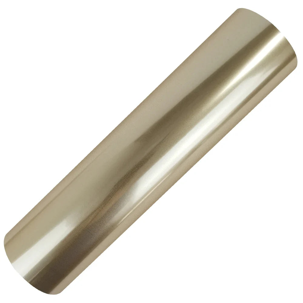 CHEONET Metallic Heat Transfer Vinyl - Glossy Iron-On HTV Roll Sheets for DIY Crafts & Apparel