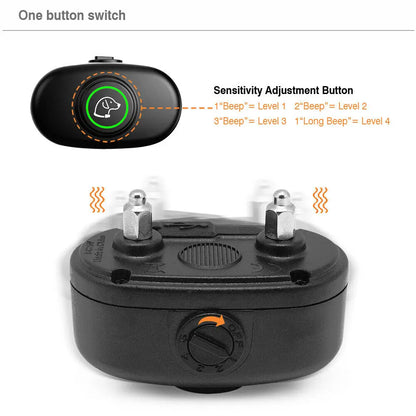 Waterproof Rechargeable Small Dog Training Collar Humane No-Shock Anti-Bark Control Adjustable Pet Behavior Training Device