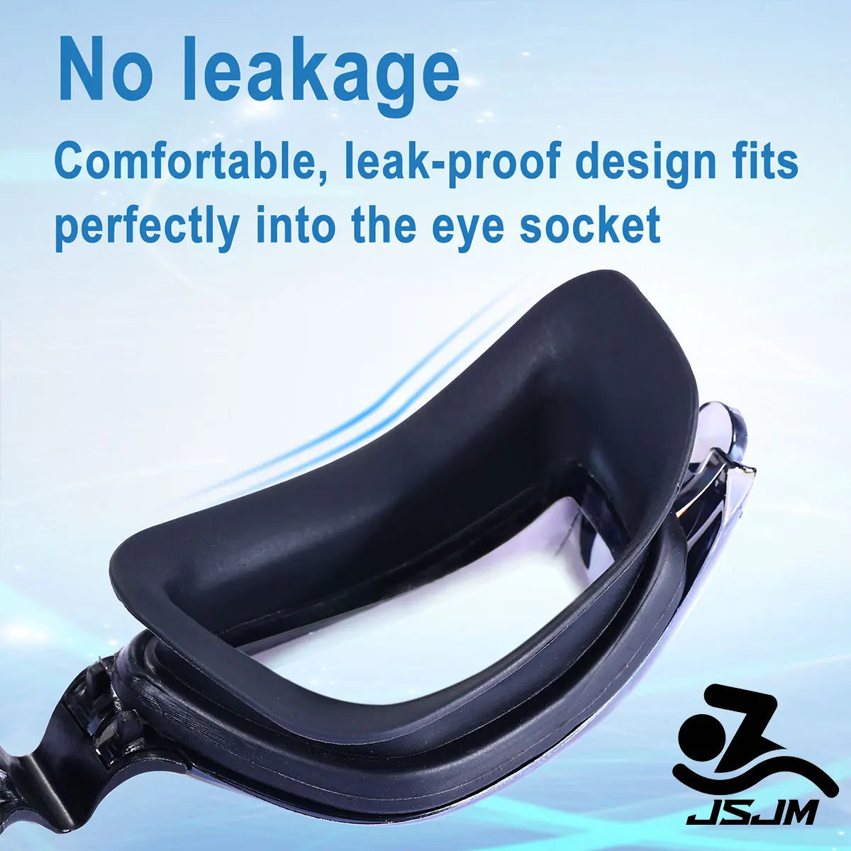 JSJM Professional Adult Swimming Goggles - Anti-Fog UV Protection Lens, Waterproof Adjustable Silicone Swim Glasses for Men and Women