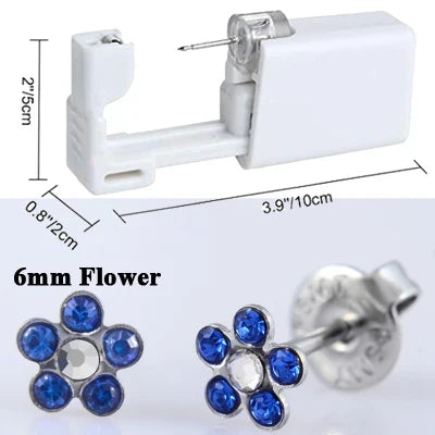 Disposable Sterile Ear Piercing Kit - Safe No Pain Tragus Piercing Gun Tool for Baby and Adult Ear Piercing