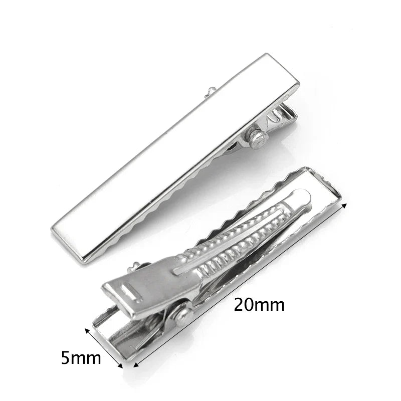 20-50PCS Metal Alligator Hair Clips – Single Prong Duckbill Curl Clips with Teeth for DIY Hair Styling Accessories