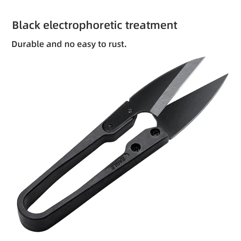 WUTA Antirust Thread Scissors – Professional Tailor U-Shaped Metal Blade Cutter for Sewing & DIY Needlework