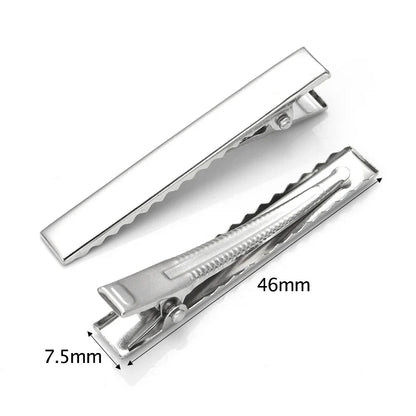 20-50PCS Metal Alligator Hair Clips – Single Prong Duckbill Curl Clips with Teeth for DIY Hair Styling Accessories