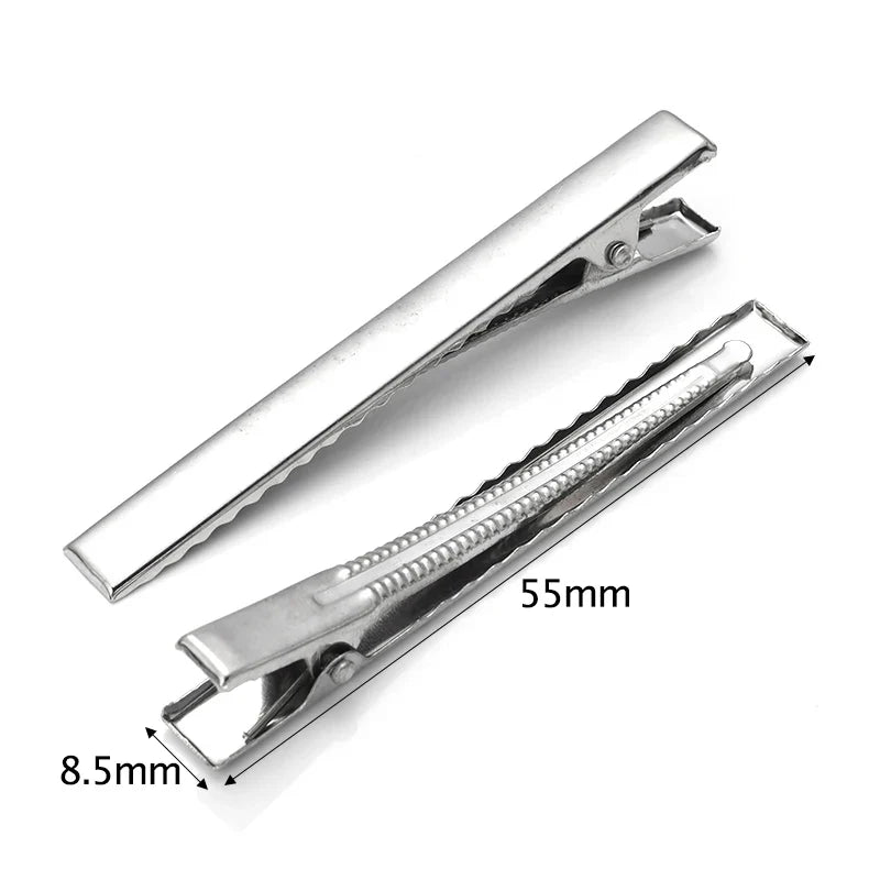 20-50PCS Metal Alligator Hair Clips – Single Prong Duckbill Curl Clips with Teeth for DIY Hair Styling Accessories