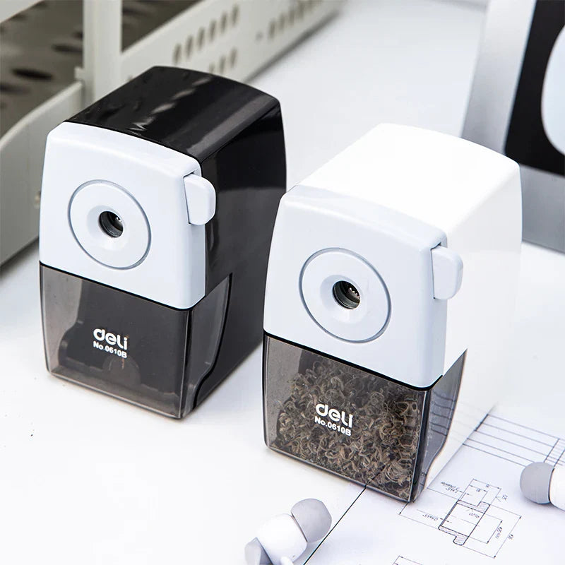 DELI Rotary Pencil Sharpener – Office & School Table Cutter Stationery Tool