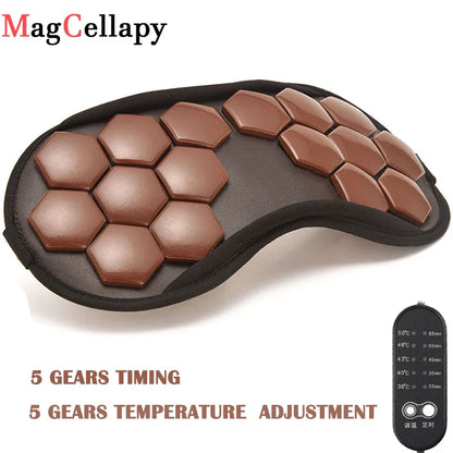 Tourmaline & Jade Electric Eye Massager — Infrared Heat Therapy, Germanium Relaxation for Eye Care & Health Gift