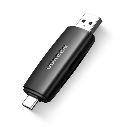 UGREEN 4-in-1 USB 3.0/USB-C Card Reader – SD, Micro SD, TF, CF, MS OTG Adapter for Laptop & PC