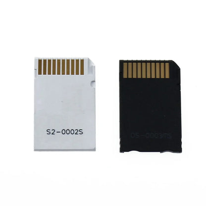 JCD Single & Dual Slot Card Reader – Micro SD/SDHC/TF to MS Memory Stick Pro Duo Adapter for PSP