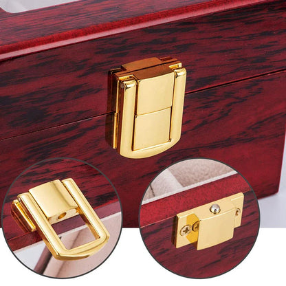 Luxury Wooden Watch Box — 1/2/3/5/6/10/12 Grid Organizer & Holder for Men’s and Women’s Watches, Jewelry Display