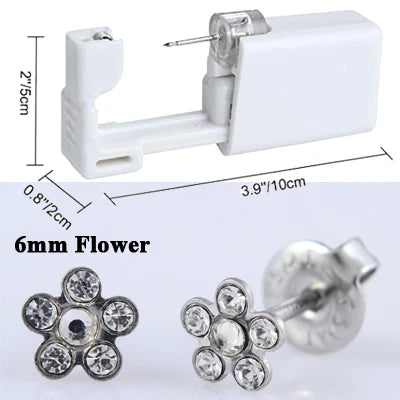 Disposable Sterile Ear Piercing Kit - Safe No Pain Tragus Piercing Gun Tool for Baby and Adult Ear Piercing