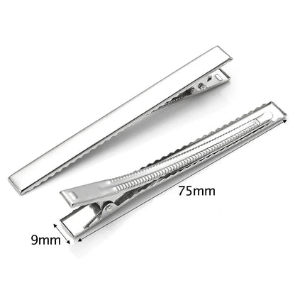 20-50PCS Metal Alligator Hair Clips – Single Prong Duckbill Curl Clips with Teeth for DIY Hair Styling Accessories