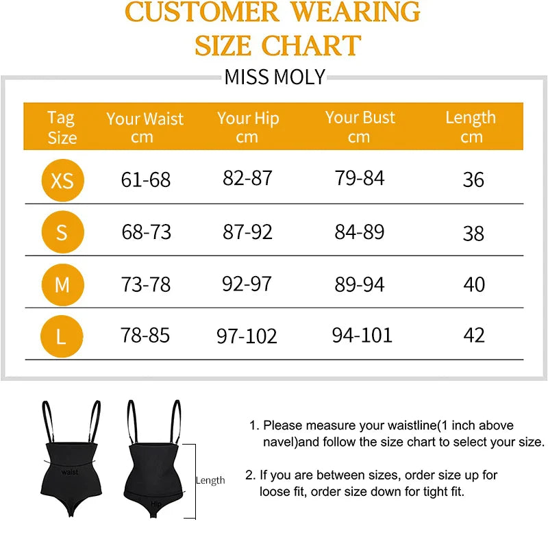 Women’s Thong Shapewear Bodysuit – Tummy Control Underbust Body Shaper Butt Lifter Slimming Corset Underwear