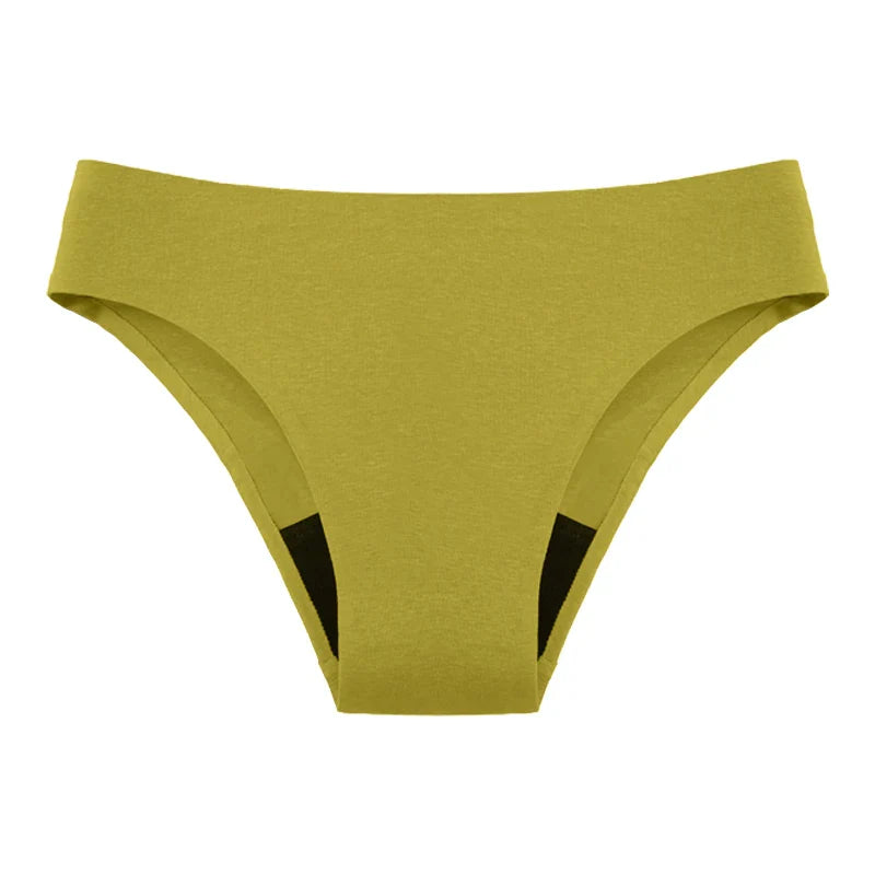 Teen Girls Seamless 4-Layer Leakproof Period Swim Bikini — Fast-Absorb Menstrual Beachwear