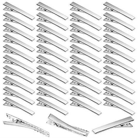 20-50PCS Metal Alligator Hair Clips – Single Prong Duckbill Curl Clips with Teeth for DIY Hair Styling Accessories
