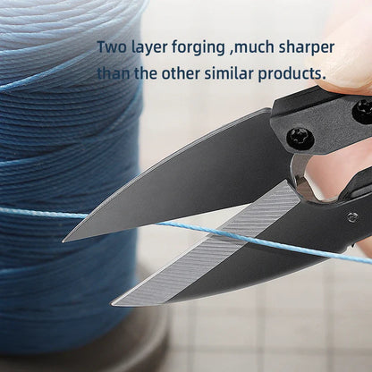 WUTA Antirust Thread Scissors – Professional Tailor U-Shaped Metal Blade Cutter for Sewing & DIY Needlework