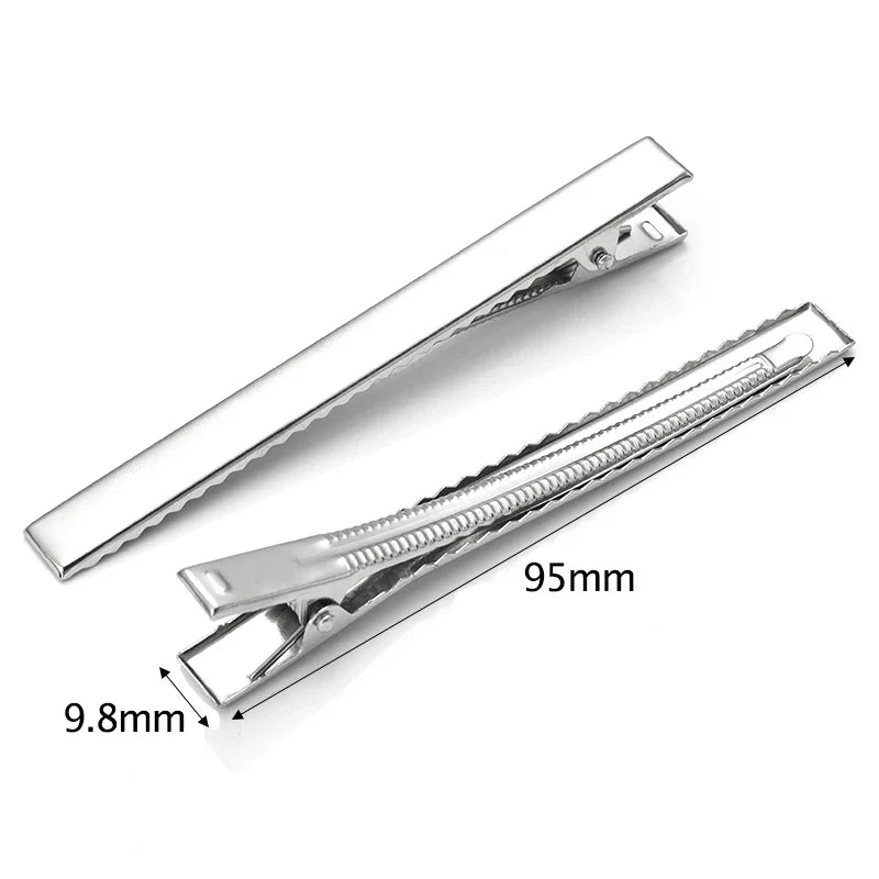 20-50PCS Metal Alligator Hair Clips – Single Prong Duckbill Curl Clips with Teeth for DIY Hair Styling Accessories