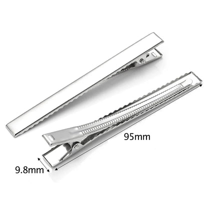 20-50PCS Metal Alligator Hair Clips – Single Prong Duckbill Curl Clips with Teeth for DIY Hair Styling Accessories