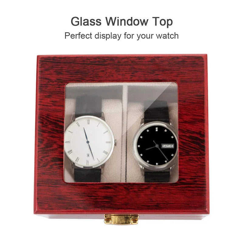 Luxury Wooden Watch Box Organizer – 1/2/3/5/6/10/12 Grid Slots Display Case for Men & Women Watches Jewelry