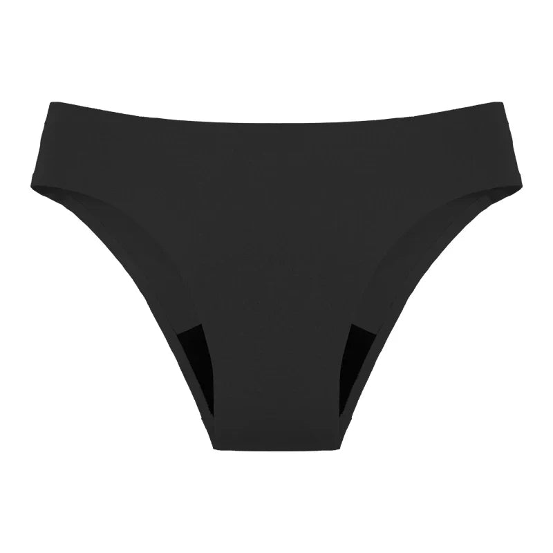 Teen Girls Seamless 4-Layer Leakproof Period Swim Bikini — Fast-Absorb Menstrual Beachwear