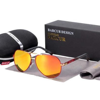 BARCUR Aluminum Vintage Polarized Sunglasses – Classic Men’s & Women’s Driving Shades, UV Protection Eyewear