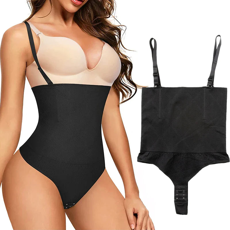 Women’s Thong Shapewear Bodysuit – Tummy Control Underbust Body Shaper Butt Lifter Slimming Corset Underwear