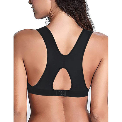Burvogue Women’s Seamless Padded Push-Up Bra – Front Closure, Adjustable Sports & Post-Surgery Underwear
